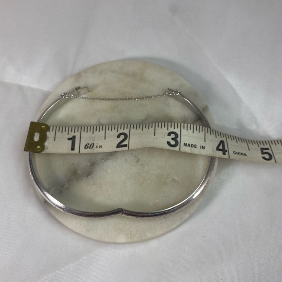 925 STERLING SILVER VINTAGE etched bangle bracelet - Picture 9 of 11